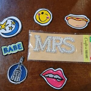 Iron-On Patch Set with MRS and Fun Designs